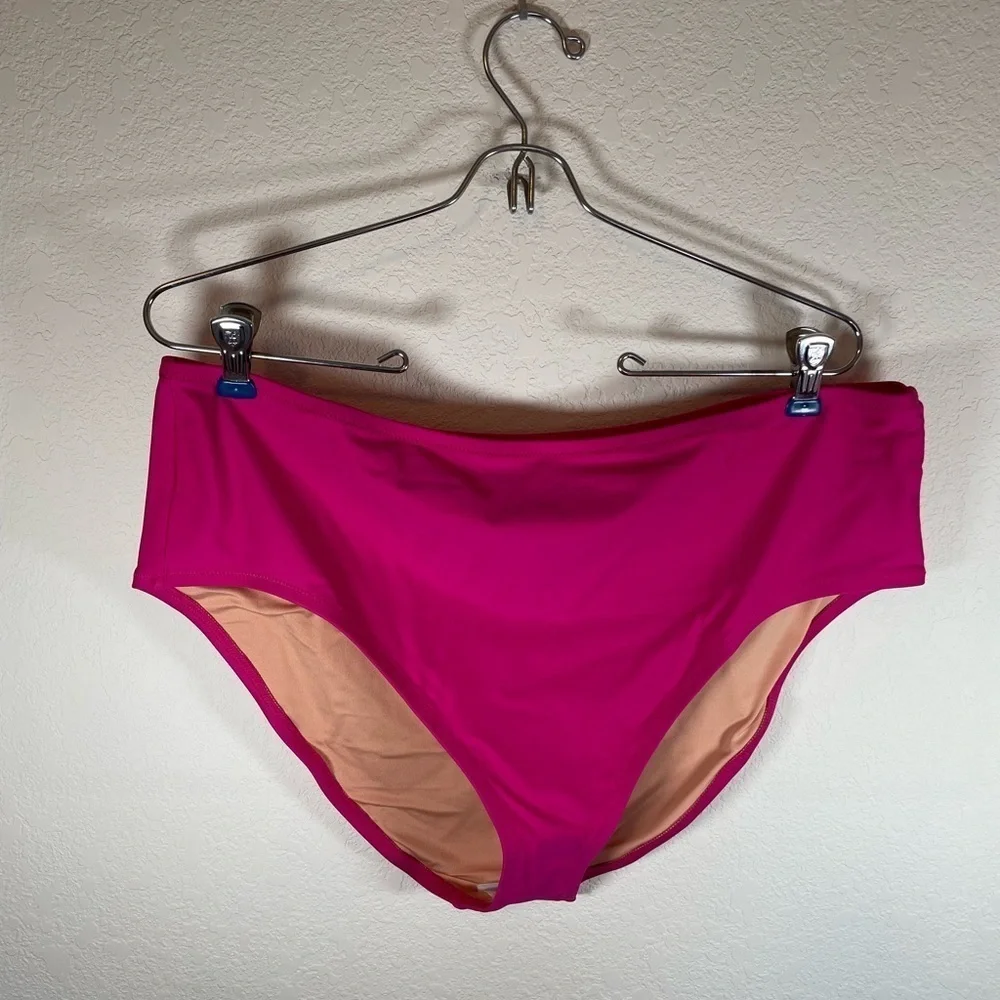 J.Crew Hallie Hot Pink Bikini Bottoms XXL